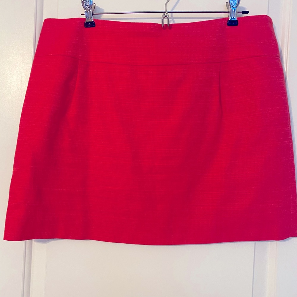 J.Crew dark coral skirt. Back zipper